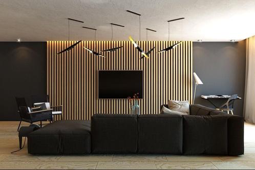 Hardhouten Akupanel / Lattenwand / Wandbekleding / Gevelbekl, Huis en Inrichting, Woonaccessoires | Wanddecoraties, Nieuw, Ophalen of Verzenden