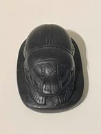 Stenen beeldje, zwartgekleurd, Egyptische scarabee, Ophalen of Verzenden