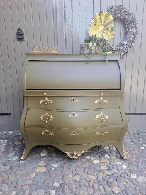 Prachtige authentieke zware kwaliteit secretaire uit 1880, Huis en Inrichting, Bureaus, Zo goed als nieuw, Bureau, Ophalen
