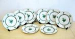 8 Herend gebaksbordjes Chinese Bouquet "Apponyi Green", Ophalen of Verzenden