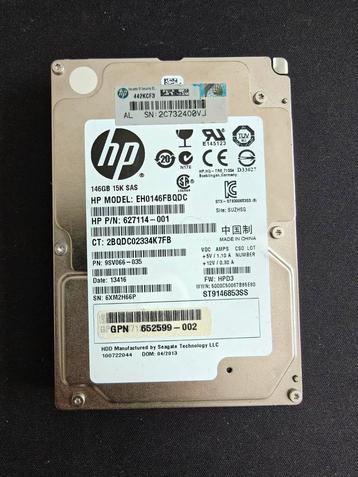 HP 146GB SFF SAS 15K Dual Port Hot-Plug HDD (Gen8 Gen9) beschikbaar voor biedingen