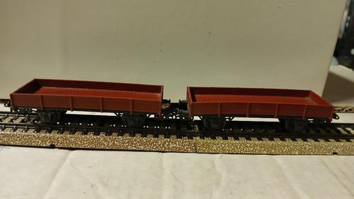 Märklin HO 4423 Lageboordwagens 2 stuks, Hobby en Vrije tijd, Modeltreinen | H0, Gebruikt, Wagon, Wisselstroom, Märklin, Analoog