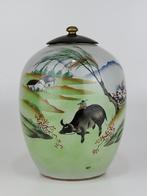 Antieke Chinese Gemberpot met Landschap, Ophalen of Verzenden