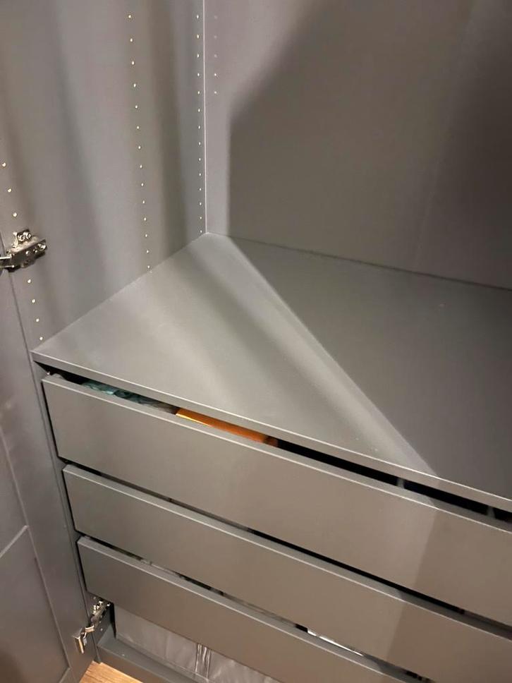 Pax kledingkast Grijs zgan 100x58x201 cm, Huis en Inrichting, Kasten | Kledingkasten, Zo goed als nieuw, 200 cm of meer, 50 tot 100 cm