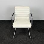 Slede Vergaderstoel - Wit Kunstleder 25647, Ophalen, Wit, Metaal, Eén