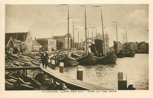 (378-380-017) Volendam Langs den Dijk, Verzamelen, Ansichtkaarten | Nederland, Noord-Holland, Voor 1920, Verzenden