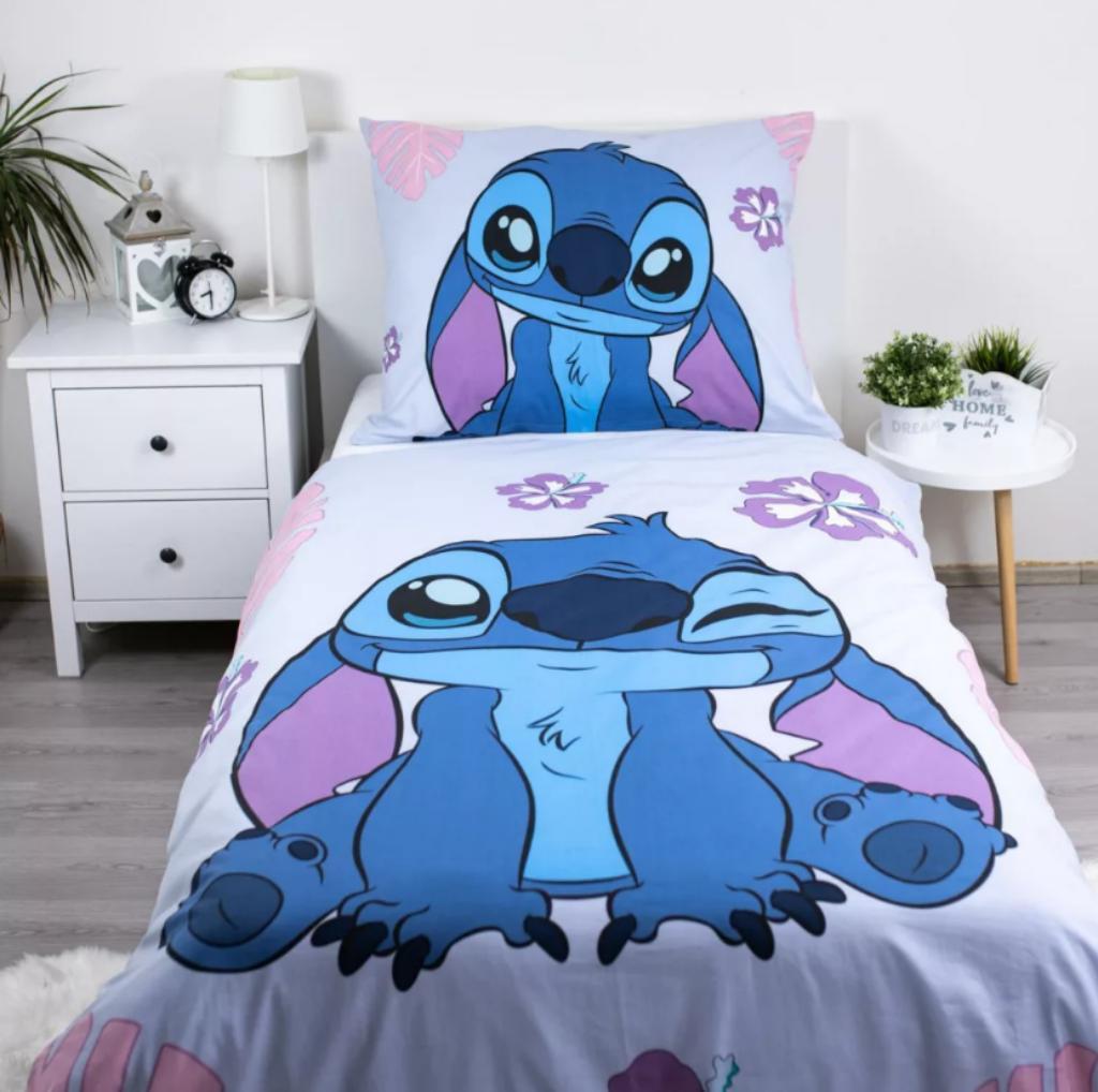 Stitch Dekbedovertrek 140 x 200 cm - Cute - Disney - Katoen, Kinderen en Baby's, Kinderkamer | Beddengoed, Overige kleuren, Meisje