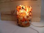 Decoratie edelsteentjes tafellampje, Huis en Inrichting, Lampen | Tafellampen, Minder dan 50 cm, Glas, Jaren 70, Gebruikt