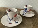 Douwe Egberts kop en schotel Hollandsche Waaren  2 stuks, Huis en Inrichting, Keuken | Servies, Ophalen of Verzenden, Zo goed als nieuw