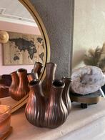 Trompet vaas goud, Overige kleuren, Ophalen of Verzenden, Minder dan 50 cm, Glas