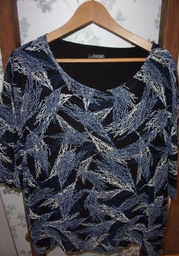 Shirt top Norah 46 blauw korte mouw shirtje beschikbaar voor biedingen
