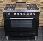 🔥Luxe Fornuis Boretti 90cm hoogglans zwart + rvs 300° oven, Niet ingevuld, 60 cm of meer, Niet ingevuld, Ophalen of Verzenden