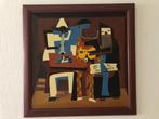Kunst Reproductie Pablo Picasso - ''De drie muzikanten'', Gebruikt, 50 tot 75 cm, Cornwallantiques@hotmail.com, Veenpolderstraat 37 2013 SV Haarlem