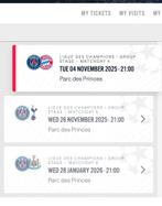 UEFA Champions League Tickets--PSG Home matches, Tickets en Kaartjes, Overige typen, Eén persoon, Europa of Champions League