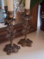 2 antieke vintage kandelaars, Ophalen of Verzenden, Koper of Brons