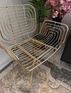 Gouden stoel, Huis en Inrichting, Stoelen, Ophalen, Gebruikt, Overige kleuren, Metaal