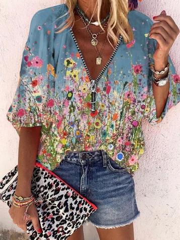 Zomers gebloemde blouse maat 36/38 beschikbaar voor biedingen