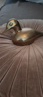 Vintage Messing Eend - Decoratief Beeld, Antiek en Kunst, Antiek | Koper en Brons, Ophalen of Verzenden