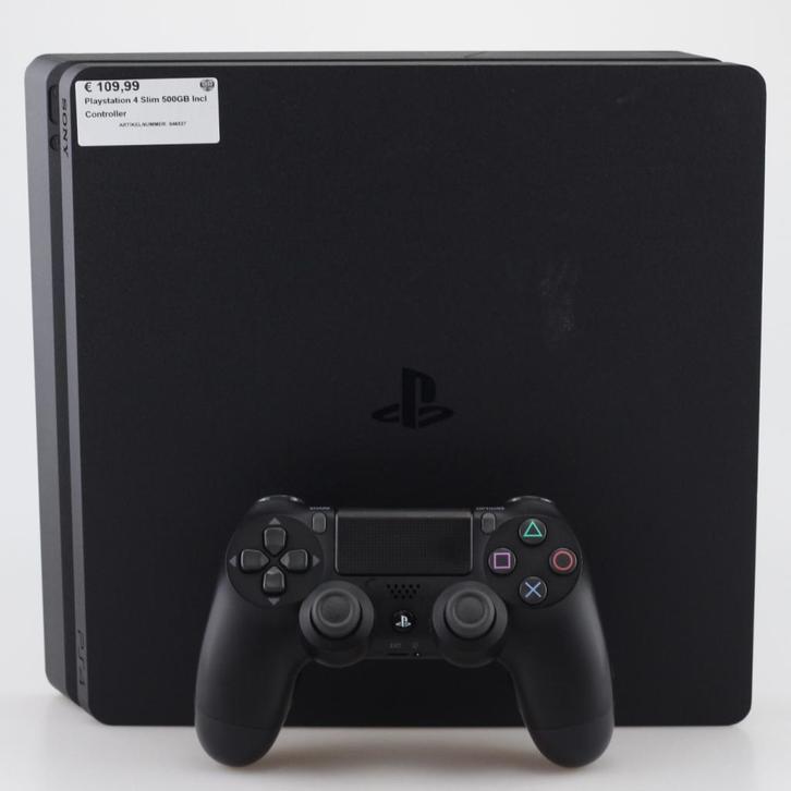 Playstation 4 Slim 500GB Incl Controller, Spelcomputers en Games, Spelcomputers | Sony PlayStation 4, Zo goed als nieuw