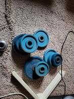 Halters m gewichten, Sport en Fitness, Fitnessmaterialen, Ophalen of Verzenden, Gebruikt, Benen, Halterset