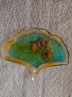 Epoxy schaaltje bladvorm met gedroogde bloem, Ophalen of Verzenden, Nieuw, Overige kleuren, Overige materialen