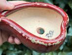 Bonsai schaal Ossenbloed rood geglazuurd 13,8x9,8x4,3, Tuin en Terras, Ophalen of Verzenden, Zo goed als nieuw, Minder dan 25 cm