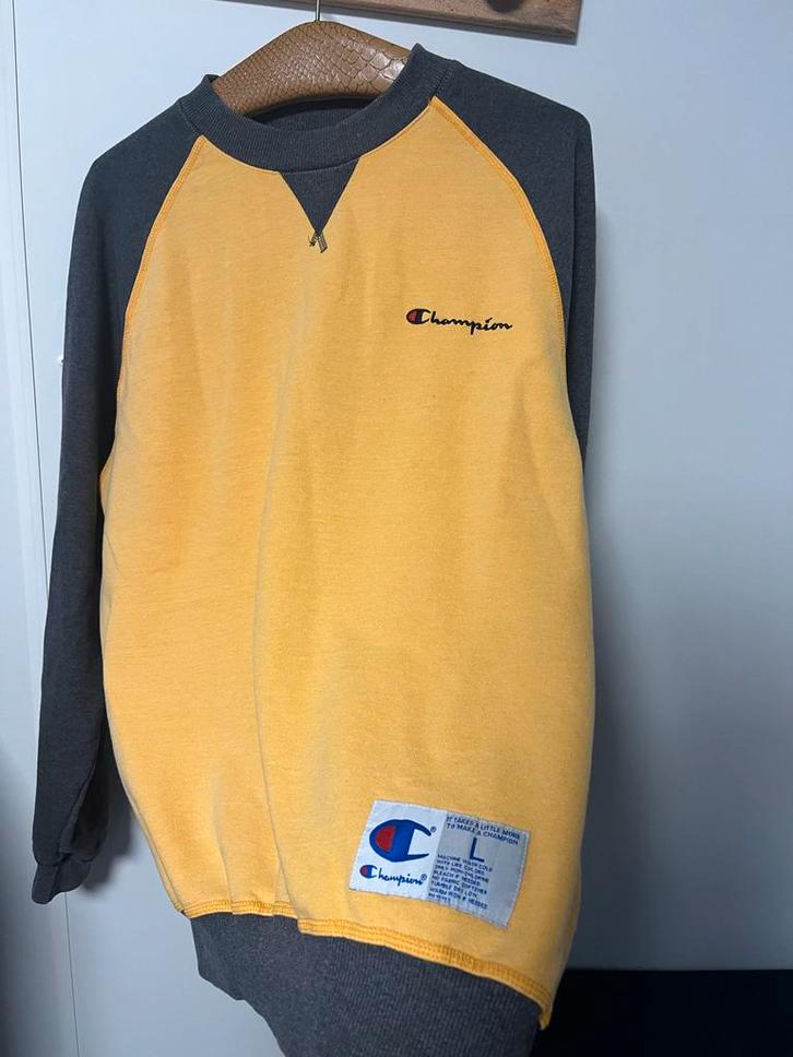 Champion Trui Geel 2XLT - Authentiek, Kleding | Heren, Truien en Vesten, Gedragen, Overige maten, Geel, Ophalen of Verzenden