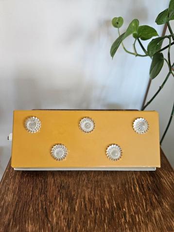 Vintage retro bedlampje lamp geel jaren 60  beschikbaar voor biedingen