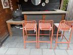 Houten Bar met 3 Barkrukken, Huis en Inrichting, Barren, Ophalen, Gebruikt