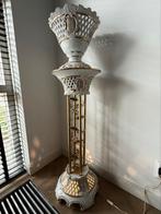 Capodimonte porseleinen lamp zuil met fruitschaal, Ophalen