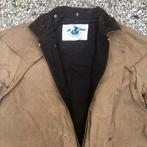 Ruiterjas | lange camel waxcoat met corduroy kraag, Beige, Ophalen of Verzenden, Gedragen, Maat 42/44 (L)