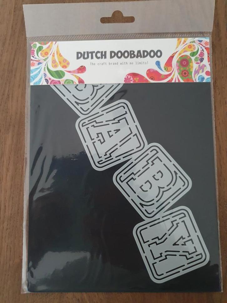 Dutch Doobadoo Card Art Baby Blokken A5 - Nieuw, Hobby en Vrije tijd, Scrapbooking, Nieuw, Frame of Mal, Overige merken, Ophalen of Verzenden