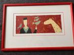Annora Spence. Ingelijste zeefdruk, Antiek en Kunst, Kunst | Etsen en Gravures, Ophalen