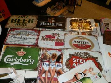 Reclamebordjes 30x20 cm biermerken Heineken Amstel becks beschikbaar voor biedingen