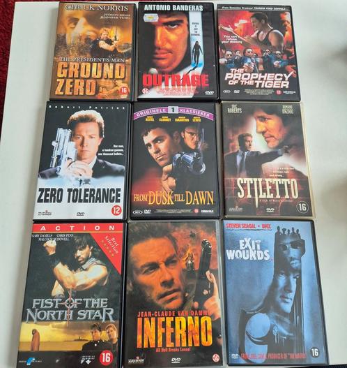 Actie DVD Collectie - Chuck Norris, Van Damme, Banderas, Cd's en Dvd's, Dvd's | Actie, Zo goed als nieuw, Actie, Vanaf 16 jaar