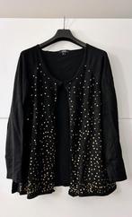 Yesta zwarte gilet met gouden pailetten, Zwart, Maat 46/48 (XL) of groter, Yesta, Ophalen of Verzenden