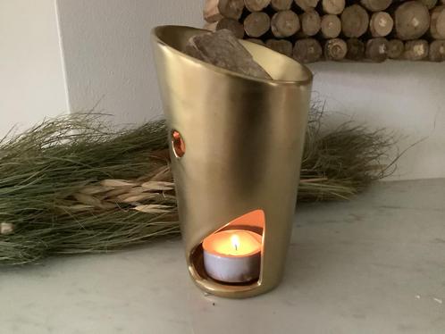 NIEUW Countryfiel goudkleurige geurbrander olie wax melt, Huis en Inrichting, Woonaccessoires | Kandelaars en Kaarsen, Nieuw, Minder dan 25 cm