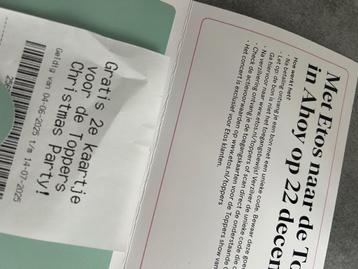 Tweede kaartje gratis toppers 22-12-2025 beschikbaar voor biedingen