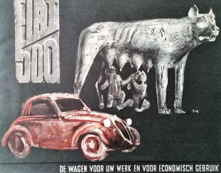 Folder FIAT 500 1938 (TOPOLINO A) NL, Boeken, Auto's | Folders en Tijdschriften, Zo goed als nieuw, Overige merken, Ophalen of Verzenden