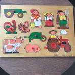 Puzzel met knopjes hout, Gebruikt, 10 tot 50 stukjes, Ophalen of Verzenden, Van hout