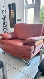 Leren Fauteuil cognac kleur, Huis en Inrichting, Fauteuils, Gebruikt, Ophalen of Verzenden, 75 tot 100 cm