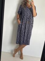 Jurk Ulla Popken donkerblauw grijs 50 52 Nieuwstaat, Kleding | Dames, Blauw, Jurk, Ulla Popken, Ophalen of Verzenden