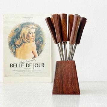 set palissander VORKJES vintage Mid Century Zwitsers Design beschikbaar voor biedingen