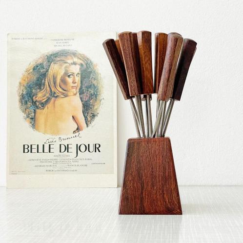 set palissander VORKJES vintage Mid Century Zwitsers Design, Huis en Inrichting, Woonaccessoires | Overige, Gebruikt, Ophalen of Verzenden