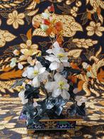 Prachtige oude Chinese bonsai van jade, agaat en rozenkwarts, Antiek en Kunst, Ophalen of Verzenden