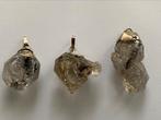 3 x herkimer diamant hangers, zilver gedoopt, 3-3,5 cm pr.st, Ophalen of Verzenden, Zo goed als nieuw