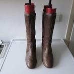 leren laarzen maat 7(40), wijdte H, Ophalen of Verzenden, Gedragen, Hoge laarzen
