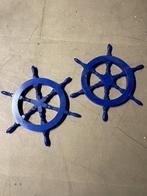 2 stuurwielen blauw props, Diversen, Rommelmarktspullen, Ophalen, Zo goed als nieuw