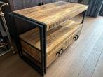 Leuke industriële / Mangohout TV Kast, Huis en Inrichting, 100 tot 150 cm, Ophalen of Verzenden, Zo goed als nieuw, Minder dan 100 cm