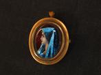 Fraaie antieke broche tevens hanger Limoges. 1491, Ophalen of Verzenden, Dames